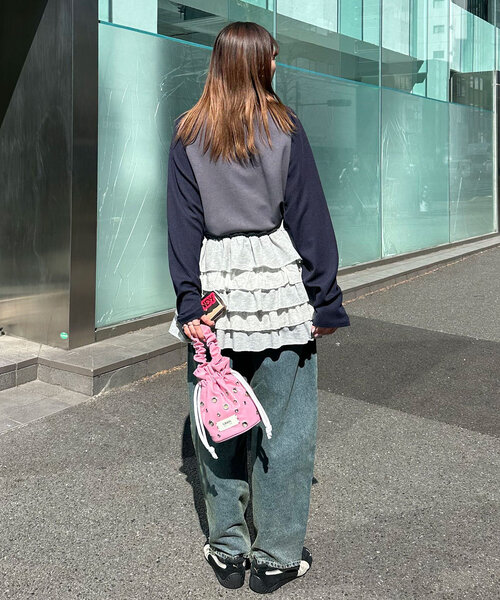 CIAOPANIC（チャオパニック）の「ワンポイント刺繍サーマルラグランロンT（Tシャツ/カットソー・レディース・ブラック/カーキ/チャコールグレー・FREE）」の17枚目の写真