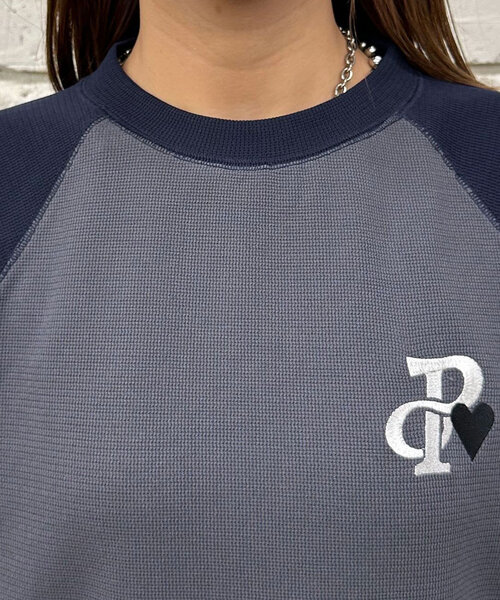 CIAOPANIC（チャオパニック）の「ワンポイント刺繍サーマルラグランロンT（Tシャツ/カットソー・レディース・ブラック/カーキ/チャコールグレー・FREE）」の21枚目の写真