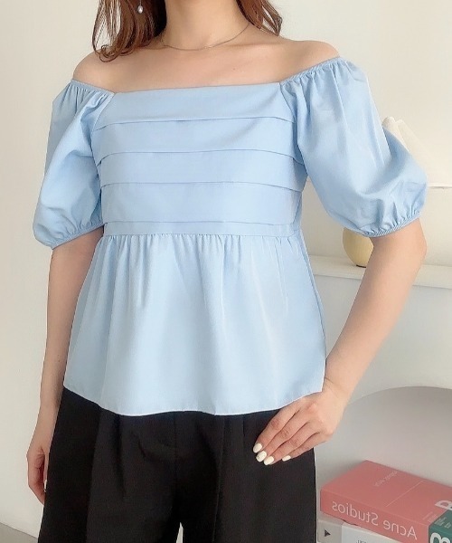 セール】パフスリーブフレアブラウス（シャツ/ブラウス）｜CLEA