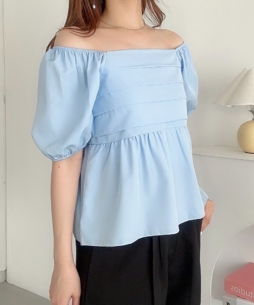 セール】パフスリーブフレアブラウス（シャツ/ブラウス）｜CLEA