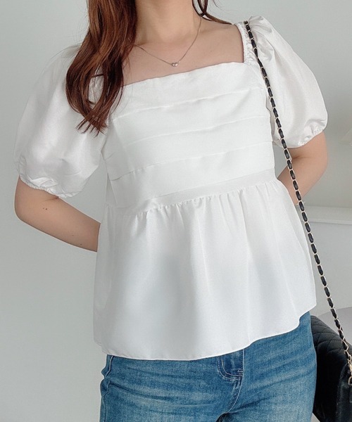 セール】パフスリーブフレアブラウス（シャツ/ブラウス）｜CLEA