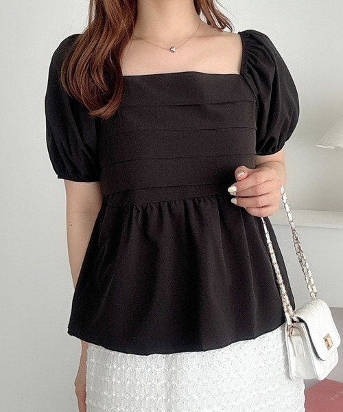 セール】パフスリーブフレアブラウス（シャツ/ブラウス）｜CLEA