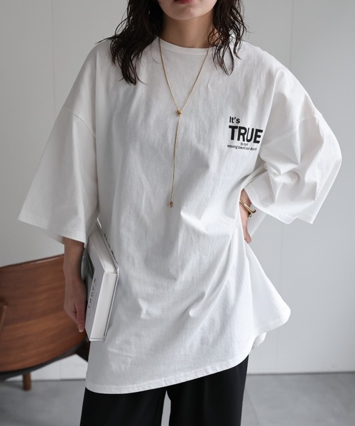 ap retro(アプレトロ)の「【選べる】BIGシルエットプリントTシャツ / オーバーサイズ / 春夏(Tシャツ/カットソー・レディース・ブラック/オフホワイト/ブラック系その他/ホワイト系その他・FREE)」の15枚目の写真