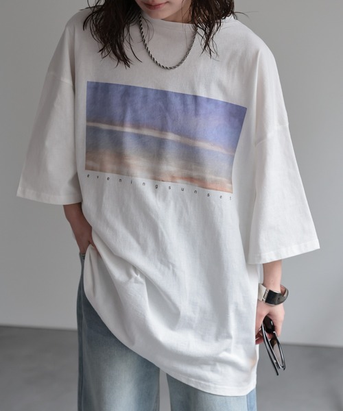 ap retro(アプレトロ)の「【選べる】BIGシルエットプリントTシャツ / オーバーサイズ / 春夏(Tシャツ/カットソー・レディース・ブラック/オフホワイト/ブラック系その他/ホワイト系その他・FREE)」の11枚目の写真