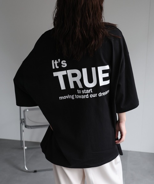 ap retro(アプレトロ)の「【選べる】BIGシルエットプリントTシャツ / オーバーサイズ / 春夏(Tシャツ/カットソー・レディース・ブラック/オフホワイト/ブラック系その他/ホワイト系その他・FREE)」の5枚目の写真