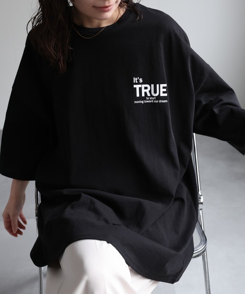 アドーア 黒 オーバーサイズ Tシャツ セール】【ELLUV/エルヴ】ブリリアントグラフィック オーバー