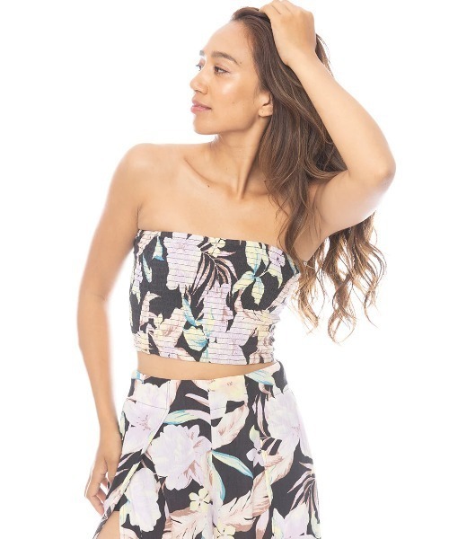 BILLABONG(ビラボン)の「BILLABONG レディース 【SUN SPELL】 KEEP IT SIMPLE SS WVN チューブトップ【2025年春夏モデル】/ビラボン総柄チューブトップ(チューブトップ・レディース・パープル系その他/マルチ・MEDIUM/SMALL)」の2枚目の写真