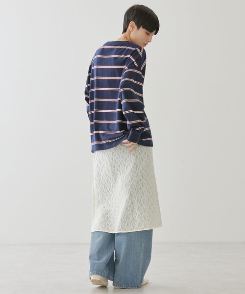 AMERICAN HOLIC(アメリカンホリック)の「ランダムボーダーBIG Tシャツ(Tシャツ/カットソー・レディース・ネイビー/ブラック/オフホワイト・M/L)」の21枚目の写真
