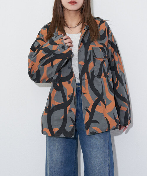 made in standard （メイドインスタンダード）の「【MADE IN STANDARD/メイドインスタンダード】FATIGUE UNIFORM SHIRT JACKET（シャツ/ブラウス・レディース・グレー・MEDIUM）」の10枚目の写真