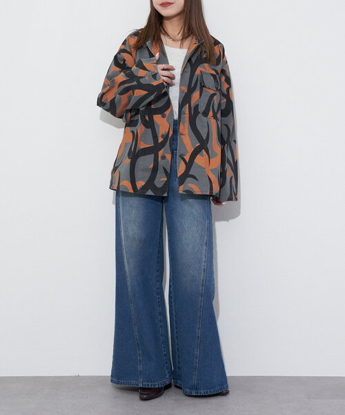 made in standard （メイドインスタンダード）の「【MADE IN STANDARD/メイドインスタンダード】FATIGUE UNIFORM SHIRT JACKET（シャツ/ブラウス・レディース・グレー・MEDIUM）」の7枚目の写真