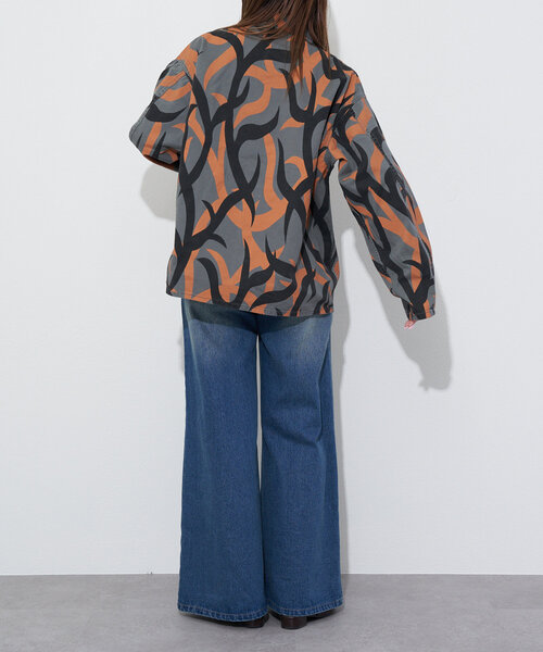 made in standard （メイドインスタンダード）の「【MADE IN STANDARD/メイドインスタンダード】FATIGUE UNIFORM SHIRT JACKET（シャツ/ブラウス・レディース・グレー・MEDIUM）」の6枚目の写真
