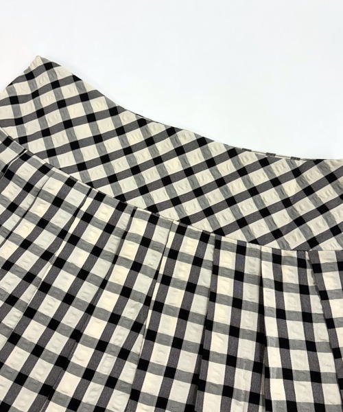 SHEENA（シーナ）の「セットアップ　オーバーサイズチェックシャツ×プリーツミニスカート　2点SET（セットアップ・レディース・アイボリー・S/M/L）」の11枚目の写真