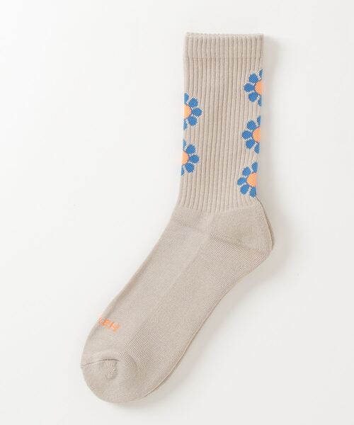 ROSTER SOX（ロスターソックス）の「ROSTER SOX/ロスターソックス　PEACE SOCKS メンズ レディース（ソックス/靴下・メンズ・ホワイト/ベージュ/ナチュラル・1/2）」の3枚目の写真