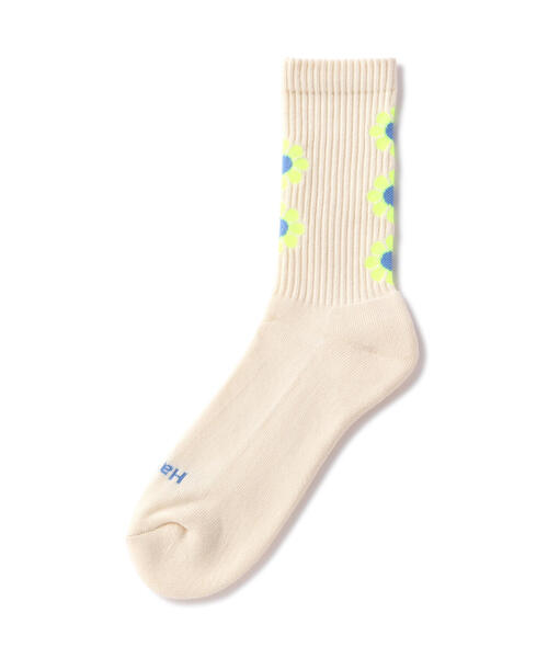 ROSTER SOX（ロスターソックス）の「ROSTER SOX/ロスターソックス　PEACE SOCKS メンズ レディース（ソックス/靴下・メンズ・ホワイト/ベージュ/ナチュラル・1/2）」の4枚目の写真