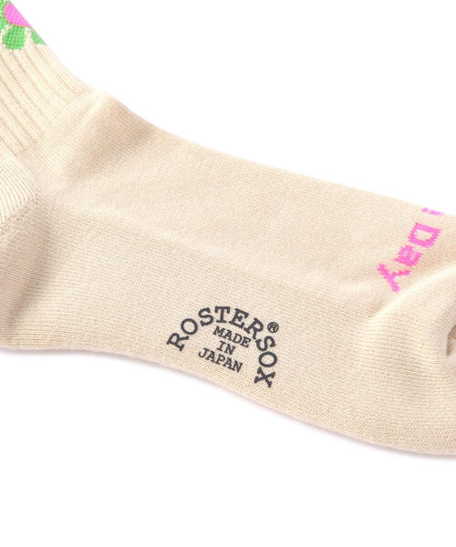 ROSTER SOX（ロスターソックス）の「ROSTER SOX/ロスターソックス　PEACE SOCKS メンズ レディース（ソックス/靴下・メンズ・ホワイト/ベージュ/ナチュラル・1/2）」の9枚目の写真