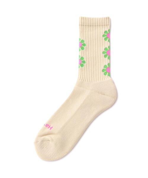 ROSTER SOX(ロスターソックス)の「ROSTER SOX/ロスターソックス PEACE SOCKS メンズ レディース(ソックス/靴下・メンズ・ホワイト/ベージュ/ナチュラル・1/2)」の1枚目の写真