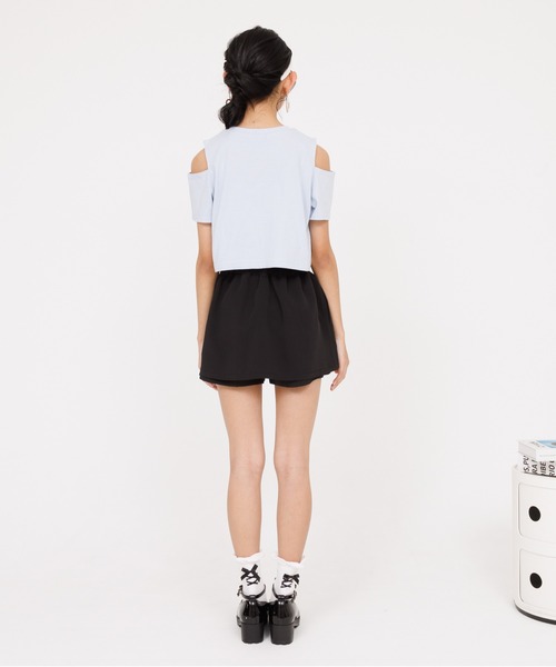 PINKHUNT（ピンクハント）の「PINKHUNT ピンクハント ハート開きショート丈 Tシャツ 0566K（Tシャツ/カットソー・キッズ・ホワイト/ブラック/スカイブルー系1・120cm/130cm/140cm/150cm/160cm）」の14枚目の写真