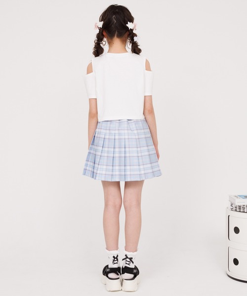PINKHUNT(ピンクハント)の「PINKHUNT ピンクハント ハート開きショート丈 Tシャツ 0566K(Tシャツ/カットソー・キッズ・ホワイト/ブラック/スカイブルー系1・120cm/130cm/140cm/150cm/160cm)」の8枚目の写真