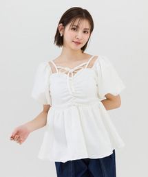 REDYAZEL | 2WAYジャガードペプラムトップス(シャツ/ブラウス)