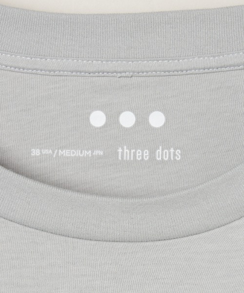 three dots（スリードッツ）の「ミルキージャージー 長袖Tシャツ（Tシャツ/カットソー・メンズ・ホワイト/ライトグレー/ブラック・MEDIUM/LARGE/SMALL）」の7枚目の写真