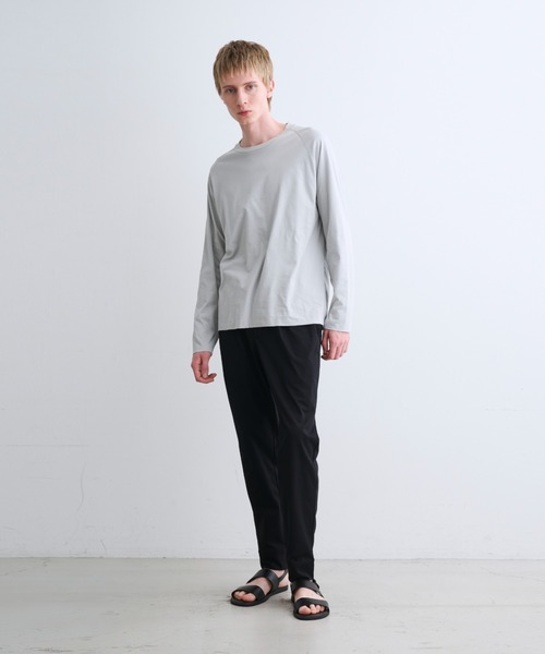 three dots（スリードッツ）の「ミルキージャージー 長袖Tシャツ（Tシャツ/カットソー・メンズ・ホワイト/ライトグレー/ブラック・MEDIUM/LARGE/SMALL）」の12枚目の写真