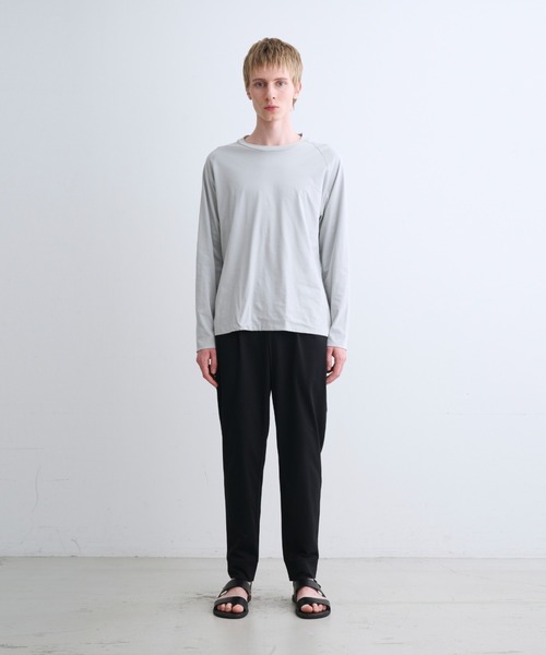 three dots（スリードッツ）の「ミルキージャージー 長袖Tシャツ（Tシャツ/カットソー・メンズ・ホワイト/ライトグレー/ブラック・MEDIUM/LARGE/SMALL）」の14枚目の写真