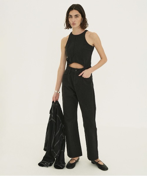 サロペット・オーバーオール・オールインワン CLANE WAIST OPEN DENIM ALL IN ONE CLANE - バック オープン デニム オールインワン - BACK OPEN