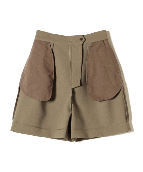 SHIPS(シップス)の「〈手洗い可能〉ダブル クロス ハーフ パンツ(その他パンツ・レディース・ベージュ系/ブラック・36/38)」の9枚目の写真