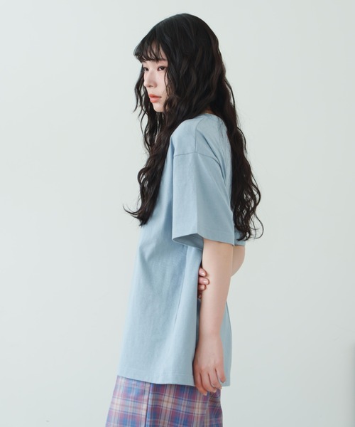 eLur（エラー）の「ドッグプリントTシャツ（Tシャツ/カットソー・レディース・アイボリー/ライトブルー/グレー・FREE）」の13枚目の写真