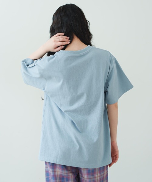 eLur（エラー）の「ドッグプリントTシャツ（Tシャツ/カットソー・レディース・アイボリー/ライトブルー/グレー・FREE）」の14枚目の写真