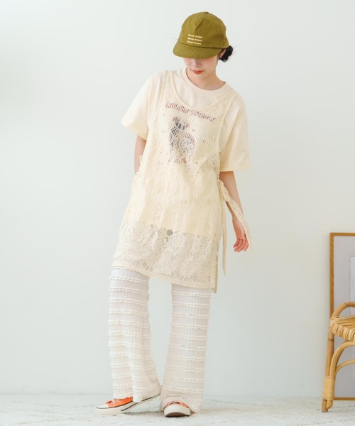 eLur（エラー）の「ドッグプリントTシャツ（Tシャツ/カットソー・レディース・アイボリー/ライトブルー/グレー・FREE）」の19枚目の写真