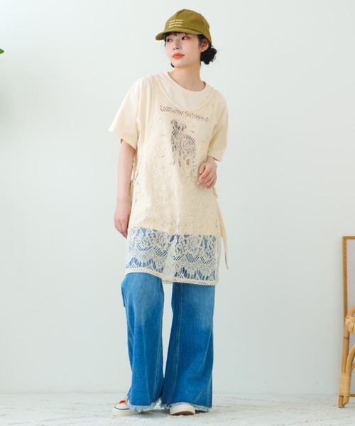 eLur（エラー）の「ドッグプリントTシャツ（Tシャツ/カットソー・レディース・アイボリー/ライトブルー/グレー・FREE）」の22枚目の写真