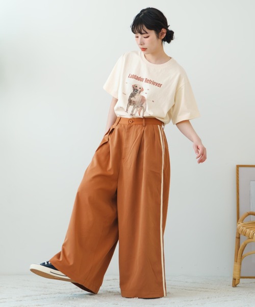 eLur（エラー）の「ドッグプリントTシャツ（Tシャツ/カットソー・レディース・アイボリー/ライトブルー/グレー・FREE）」の18枚目の写真