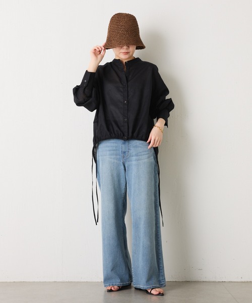 PAPILLONNER（パピヨネ）の「ペーパー編みハット（ハット・レディース・ブラック/ブラウン・FREE）」の3枚目の写真