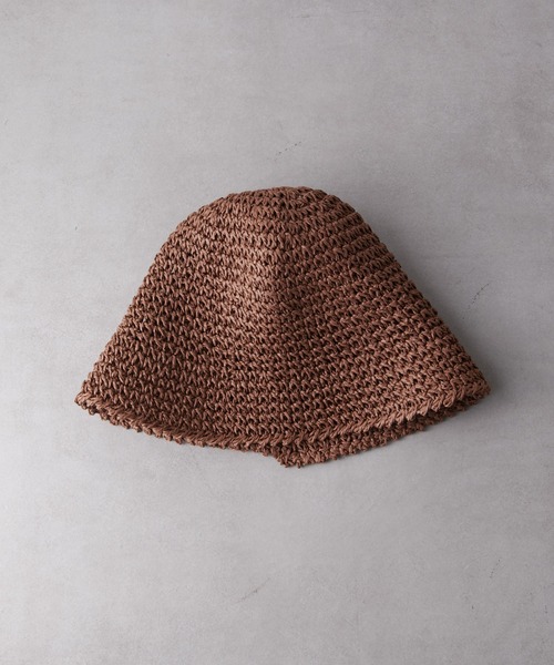 PAPILLONNER（パピヨネ）の「ペーパー編みハット（ハット・レディース・ブラック/ブラウン・FREE）」の16枚目の写真