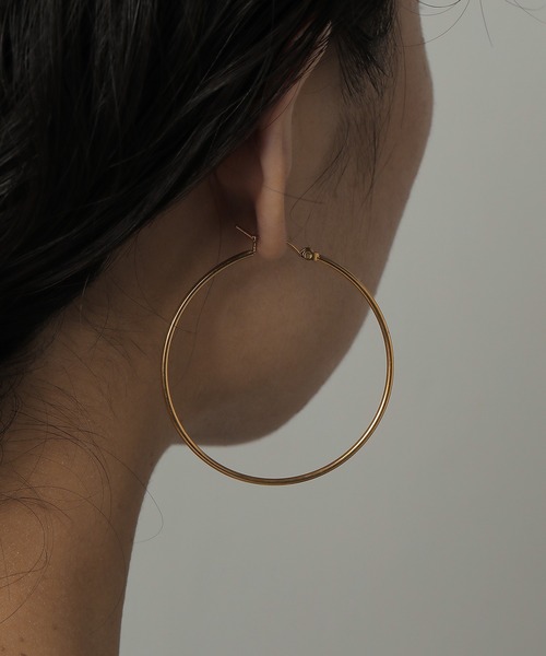 ORLEAN】シンプルフープピアス 5cm（ピアス（両耳用））｜ORLEAN