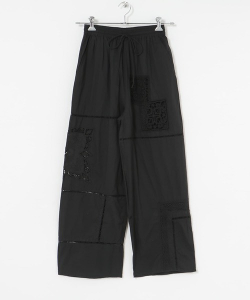 URBAN RESEARCH(アーバンリサーチ)の「パッチワークレースイージーパンツ(その他パンツ・レディース・ブラック/オフホワイト・FREE)」の12枚目の写真