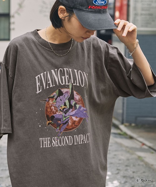 MONO-MART（モノマート）の「【EVANGELION】別注 エヴァンゲリオン ヴィンテージ加工 グラフィック刺繍 オーバーサイズ半袖Tシャツ（Tシャツ/カットソー・メンズ・ブラック/ブラック系2/ブラック系1・M/L）」の14枚目の写真