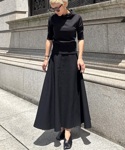 JENNE（ジェンヌ）の「エアリーニットフレアスカート【UVカット・マシンウォッシャブル】（スカート・レディース・ブラック/ラベンダー/グリーン・SMALL/MEDIUM/LARGE）」の9枚目の写真