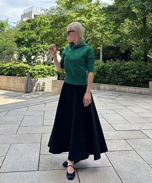 JENNE（ジェンヌ）の「エアリーニットフレアスカート【UVカット・マシンウォッシャブル】（スカート・レディース・ブラック/ラベンダー/グリーン・SMALL/MEDIUM/LARGE）」の11枚目の写真