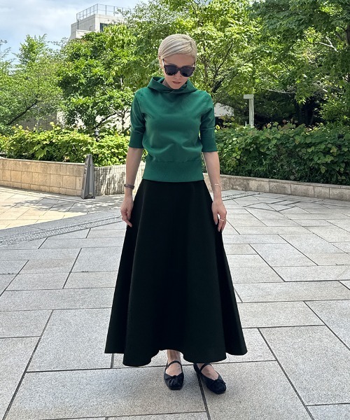 JENNE（ジェンヌ）の「エアリーニットフレアスカート【UVカット・マシンウォッシャブル】（スカート・レディース・ブラック/ラベンダー/グリーン・SMALL/MEDIUM/LARGE）」の13枚目の写真