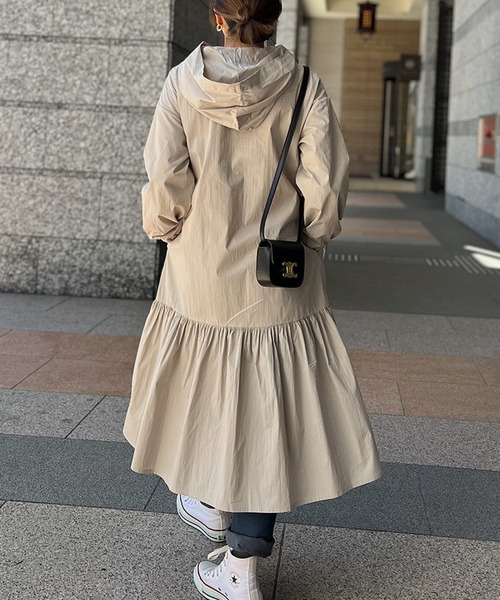 ST.ROONEY(セントルーニー)の「フーディーシャツワンピース【低身長・小柄女性向け】(ワンピース・レディース・グレー系その他・XS)」の2枚目の写真