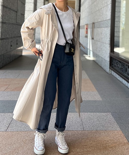 ST.ROONEY(セントルーニー)の「フーディーシャツワンピース【低身長・小柄女性向け】(ワンピース・レディース・グレー系その他・XS)」の3枚目の写真