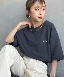 [TOWN CRAFT/タウンクラフト・THE FOX/ザフォックス] 別注 ワンポイントロゴワッペン ミニ裏毛 WガゼットTシャツ