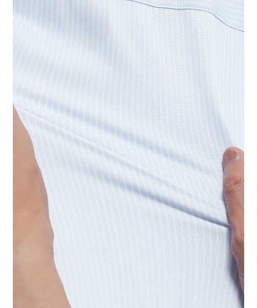 SUIT SQUARE（スーツスクエア）の「最高シャツ ワイシャツ 長袖 ノンアイロンジャージー ホリゾンタルカラー FIT ドレスシャツ（ビジネスシャツ・メンズ・ブルー系/ホワイト系・首回り37cm-裄丈80cm/首回り37cm-裄丈84cm/首回り39cm-裄丈82cm/首回り39cm-裄丈86cm/首回り41cm-裄丈84cm/首回り41cm-裄丈88cm/首回り45cm-裄丈86cm/首回り43cm-裄丈86cm）」の15枚目の写真