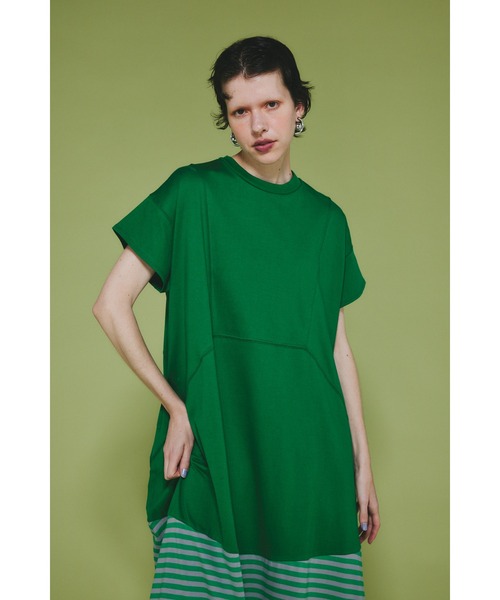 HeRIN.CYE(ヘリンドットサイ)の「Border hem one piece ボーダーヘムワンピース(ワンピース・レディース・グリーン/ブラック/ネイビー・FREE)」の8枚目の写真