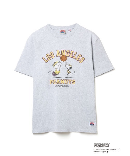 NO NEED（ノーニード）の「【NUTMEG/ナツメグ】Peaunts バスケT（Tシャツ/カットソー・メンズ・ホワイト/チャコール/ネイビー/グレー・M/L/LL）」の3枚目の写真