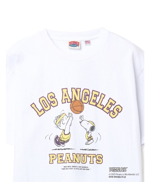 NO NEED（ノーニード）の「【NUTMEG/ナツメグ】Peaunts バスケT（Tシャツ/カットソー・メンズ・ホワイト/チャコール/ネイビー/グレー・M/L/LL）」の10枚目の写真
