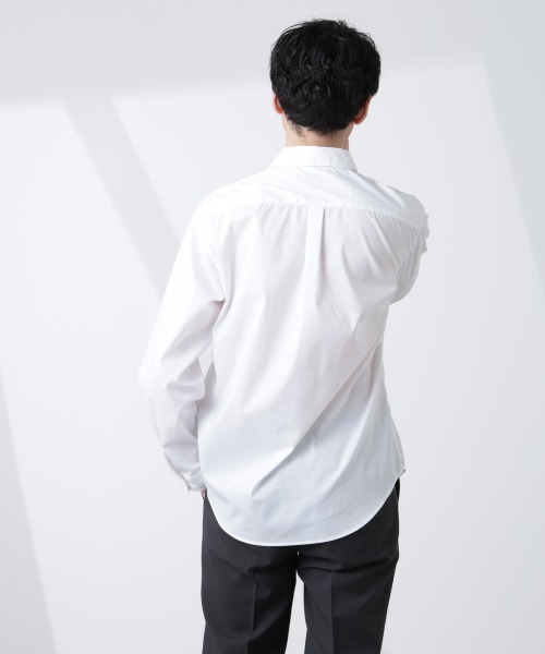 NANO universe(ナノユニバース)の「「ICE FLOW LINEN」カッタウェイシャツ 長袖(シャツ/ブラウス・メンズ・サックスブルー/ネイビー/ホワイト・S/M/L)」の6枚目の写真