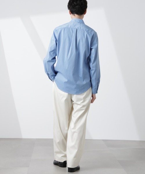 NANO universe(ナノユニバース)の「「ICE FLOW LINEN」カッタウェイシャツ 長袖(シャツ/ブラウス・メンズ・サックスブルー/ネイビー/ホワイト・S/M/L)」の17枚目の写真